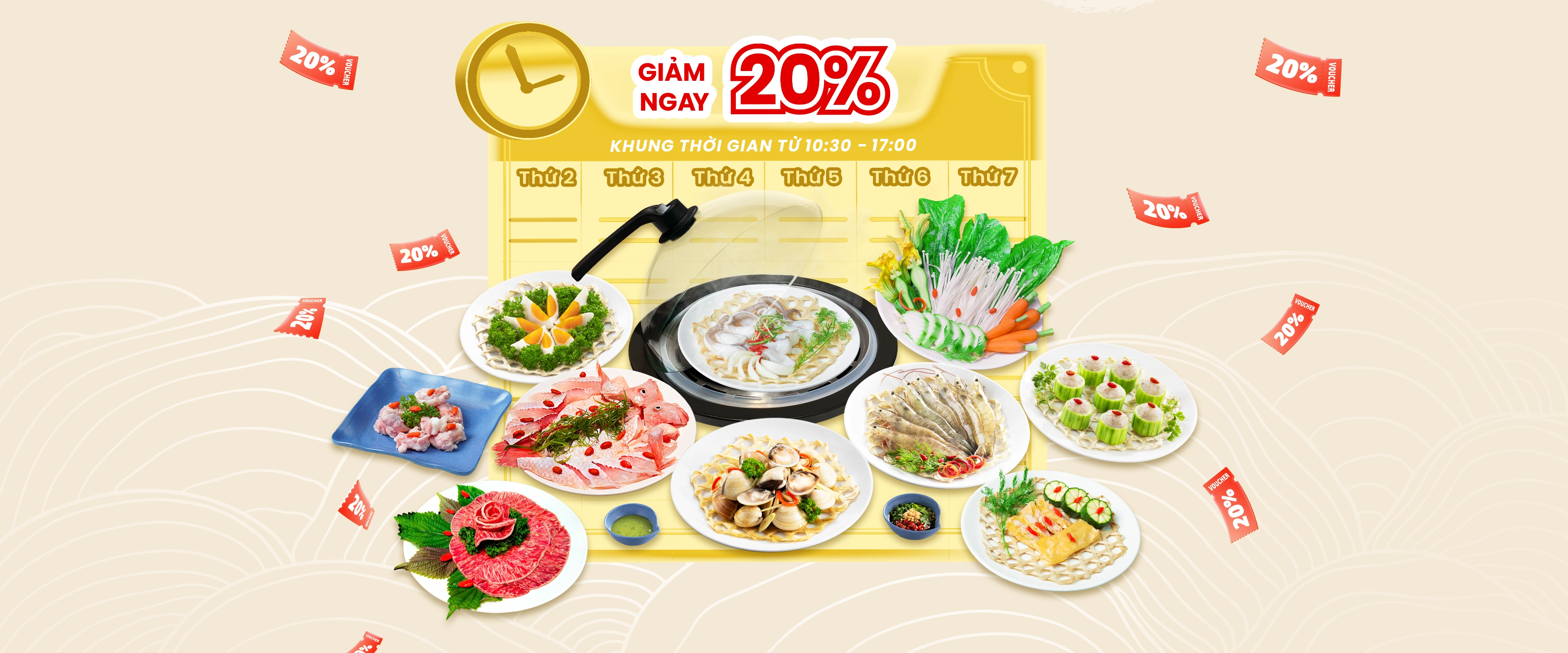 COMBO GIỜ VÀNG 10:00 - 16:00 VỚI 9 MÓN CAO CẤP CHỈ 700.000 VNĐ!